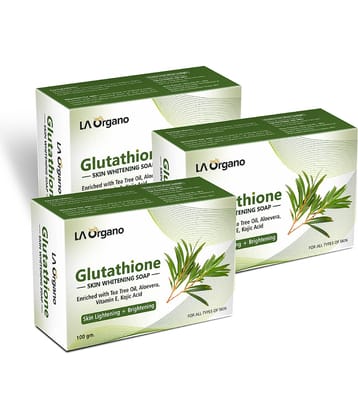 LA ORGANO Glutathione Tea Tree Skin Lightening Soap 100 g Pack of 3