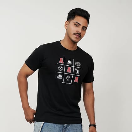 Andaz Apna Apna: The Tic Tac Toe Black T-Shirt-S