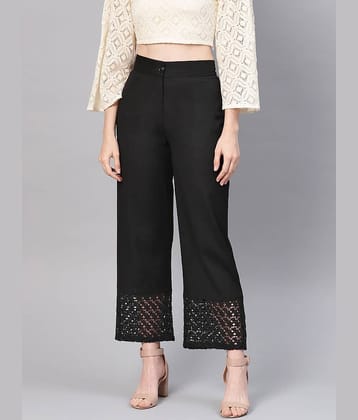 Juniper - Black Cotton Wide leg Women's Palazzos ( Pack of 1 )