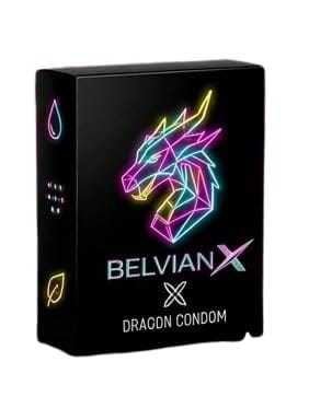 BelvianX Premium Size Dragon 6 Inch Condom For Men | Dragon condom 6 inch big size 1 Pcs