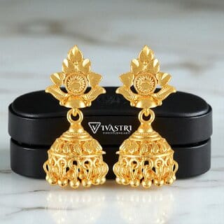Vivastri Top Trending Alloy Gold Plated Jhumki Earrings for Women & Girls [VIVA2545ERG]