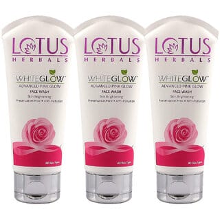 Lotus Herbals Pureglow Adv Pink Glow Facewash 100Gm   (Pack Of 3)