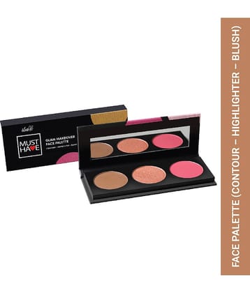 Iba Must Have Glam Makeover Face Palette with Blush Contour and Highlighter For Face Makeup, 12g, (Pack of 1)