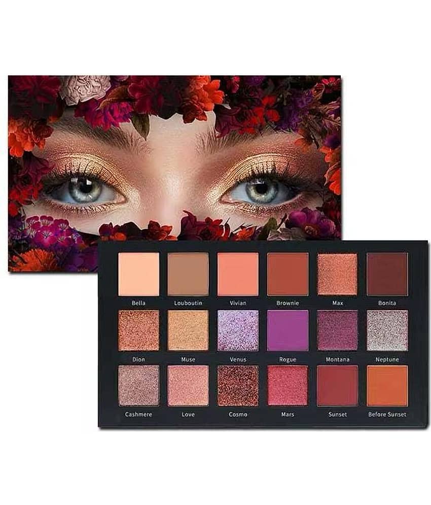 BLUSHIS Desert Dusk Eyeshadow Palette 18 shades Multicolor Matte & Shimmery Finish
