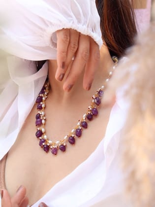 Heer Purple Necklace-Purple