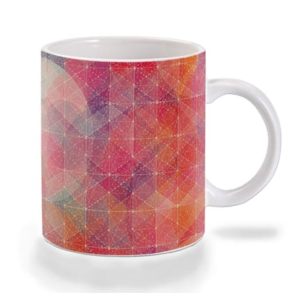 Multicolor Geometric Art Pattern Ceramic Mug