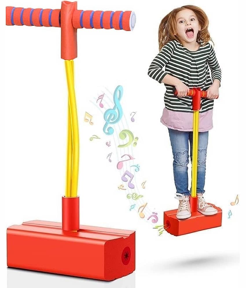 Shopeleven Foam Stick Jumper for Kids  Jumper for Kids, Jumping Bouncer Toy Squeaky Sounds Pogo Sticks,Stick Toy for Boys and Girls Ages 3 to up,Outdoor