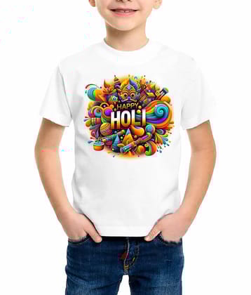 PrintMall Pack of 1 Boys Cotton Blend T-Shirt ( White )