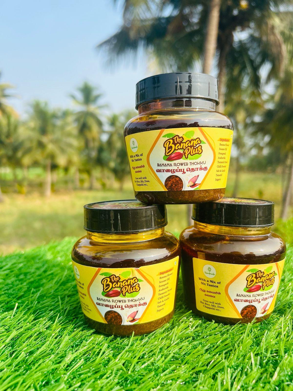 BANANA FLOWER THOKKU WITH GINGELLY OIL – INFUSED WITH 6 TASTES