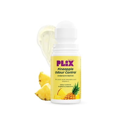 The Plant Fix Plix Pineapple Odour Control Underarm Roll-On (50Ml) With 5% Lactic Acid & 1% Mandelic Acid, Prevents Body Smell, Brightens Skin & Exfoliates Underarm, Alcohol Free - Lotion The Plant Fix Plix Pineapple Odour Control Underarm Roll-On (50Ml) The Plant Fix Plix Pineapple Odour Control Underarm Roll-On (50Ml) With 5% Lactic Acid & 1% Mandelic Acid, Prevents Body Smell, Brightens Skin & Exfoliates Underarm, Alcohol Free - Lotion The Plant Fix Plix Pineapple Odour Control Underarm Roll-On (50Ml)