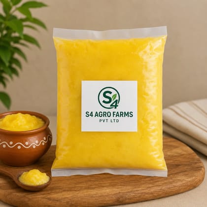 S4 Agro Buffalo Ghee (250g) | Pure & Aromatic Clarified Butter | Daily Cooking & Traditional Sweets