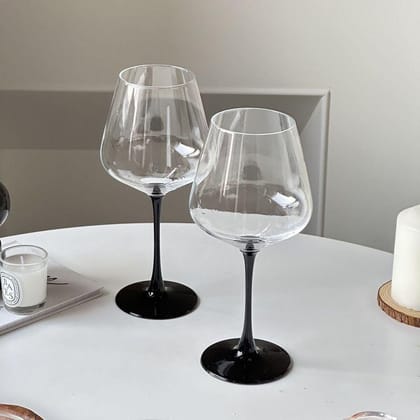 MidNight Stem Wine Glass-Set of 2