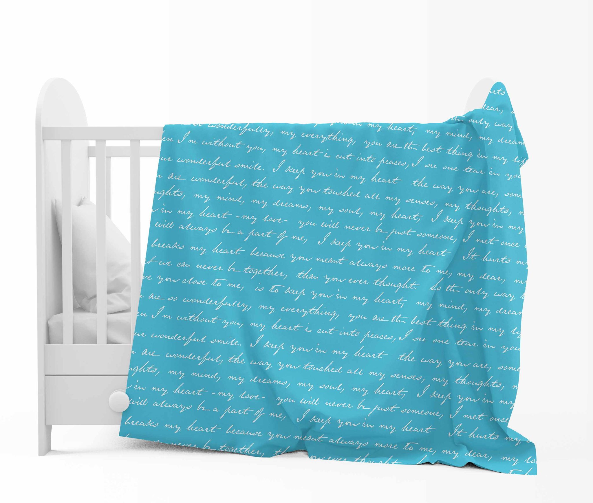 Abstract Print Light Blue Silky Touch for 0-3 Years Baby Single Bed AC Blanket for Kids-Kids / Sky Blue and White / GI1101