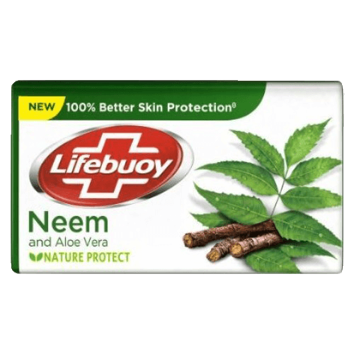 Lifebuoy Bathing Soap Neem And Aloe Vera 100% Better Skin Protection 125g