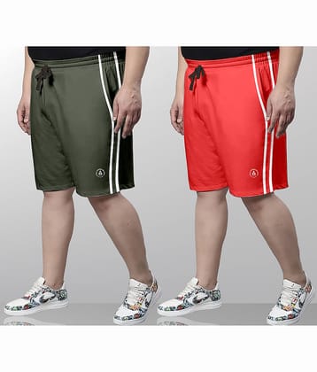 Ardeur Multi Cotton Blend Men's Shorts ( Pack of 2 )