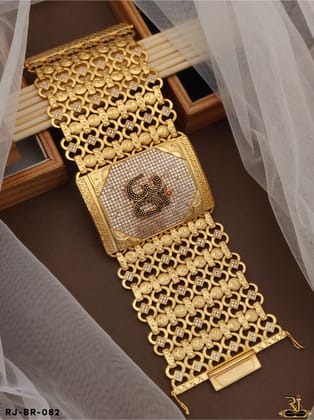 High Quality Om Design Diamond Bracelet for Men-2 BR-082-8 inch