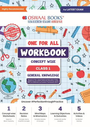 OSWAAL CBSE ONE FOR ALL WORKBOOK GENERAL KNOWLEDGE CLASS 1 CONCEPT WISE [Paperback] oswaal