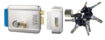 Hawkvision HV-DL-206 High-Security Electronic Door Lock with 8 Computerized Keys- Grey