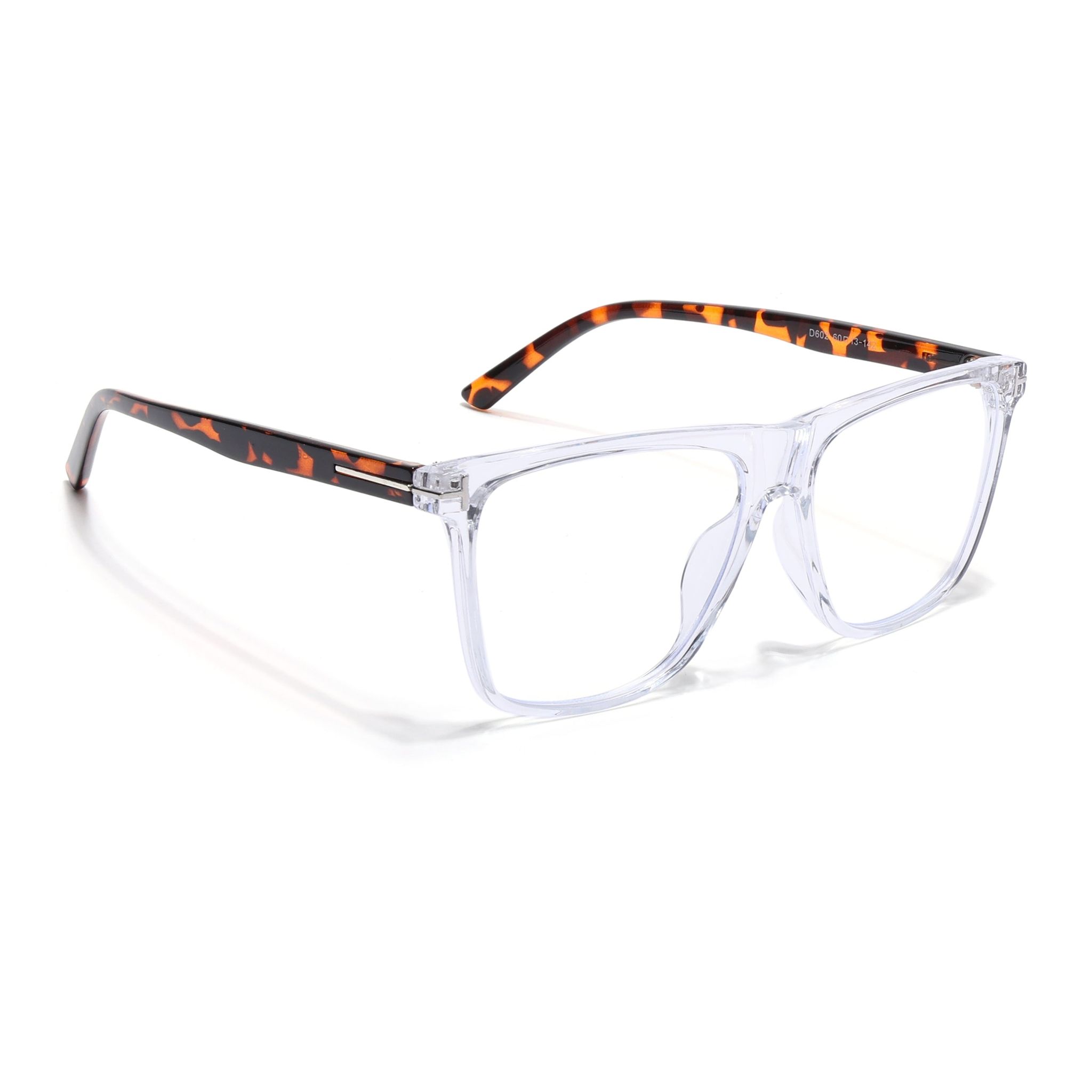 Voyage Clear Wayfarer Eyeglasses for Men & Women (602MG3902-C2)