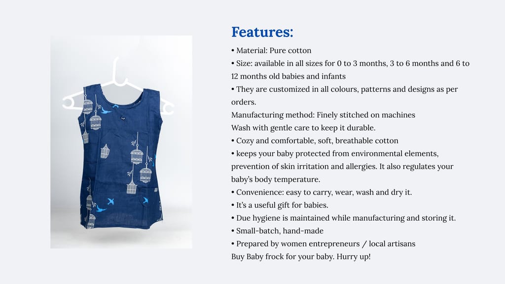 Baby Frock 1 piece each