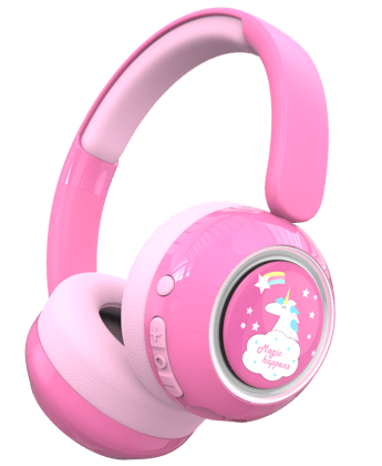Galaxy Safe Volume Kids and Teens Headphone (Pink Unicorn)