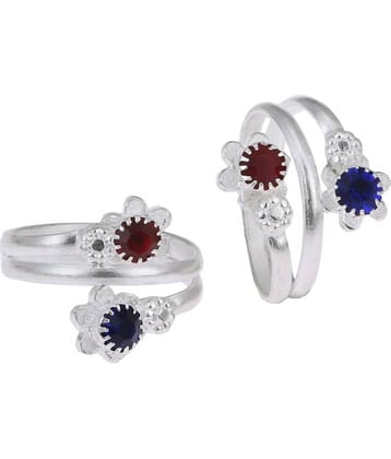 AanyaCentric Silver Toe Rings ( Pack of 1 )