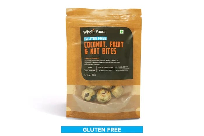 Whole Foods Gluten Free Coconut - Fruit & Nut Bites - 80G