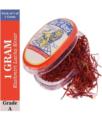 Lion Brand Grade A Kashmiri Lacha Kesar/Saffron Value Pack Grade A Kashmiri Lacha Kesar/Saffron 1 gm