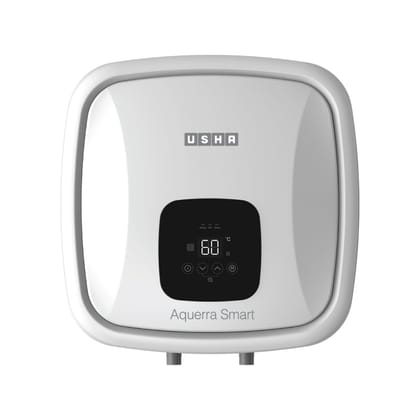 USHA SWH AQUERRA SMART 25L WHITE, With Free Installation and Connection Pipes USHA SWH AQUERRA SMART 25L WHITE, With Free Installation and Connection Pipes - White