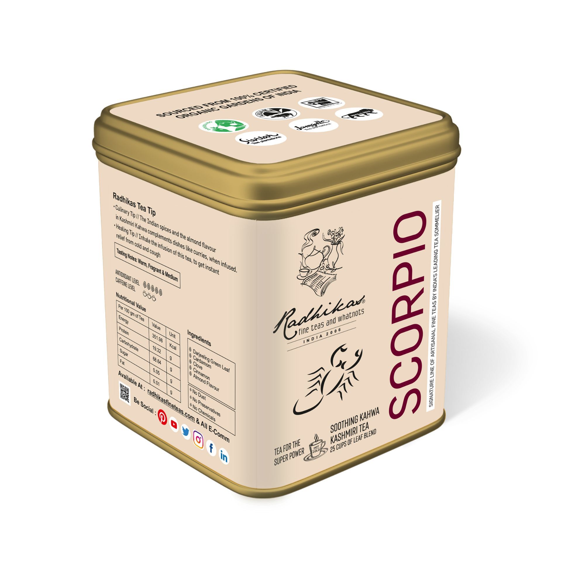 Scorpio Kashmiri Kahwa Tea - A special blend that celebrates the Super Power