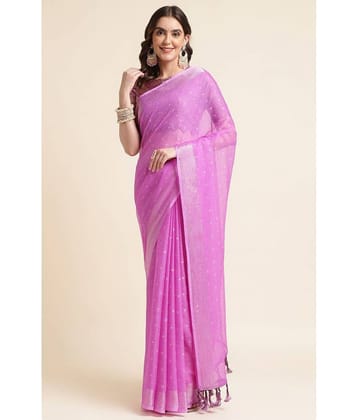 Rekha Maniyar Chiffon Printed Saree With Unstitched Blouse Piece ( Blue )