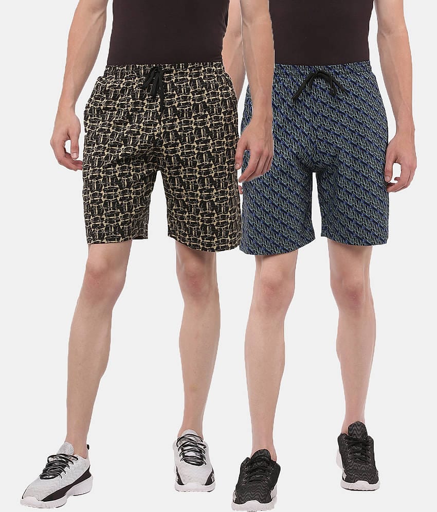 Dollar Multi Cotton Blend Men's Shorts ( Pack of 2 )