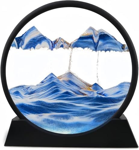 Glass Liquid Painting Natural Landscape Showpieces for Home Decor, Antique Gifts for Kids, Office Desktop