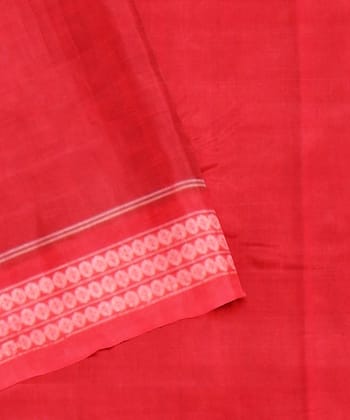 Bottle Green Red cotton Handloom Sambalpuri Saree