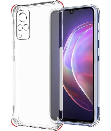 Case Vault Covers - Transparent Silicon Silicon Soft cases Compatible For Vivo V21 ( Pack of 1 )