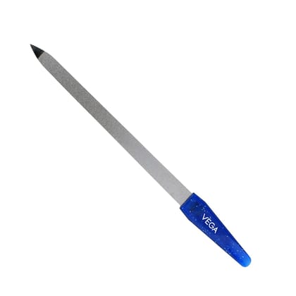 Vega Nail File Large | Dual-Sided Nickel Plated Nail Filer for Women & Men | Nail Shaper & Cleaner Tool for Smooth and Well-Groomed Nails | Shaping & Smoothing Nails| Manicure & Pedicure Tool | NF8-BL Vega Nail File Large | Dual-Sided Nickel Plated Nail 