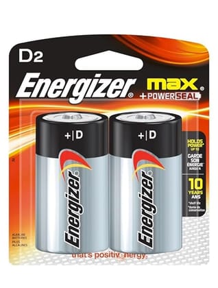 Energizer Type D Energizer Max Battery,2 pack