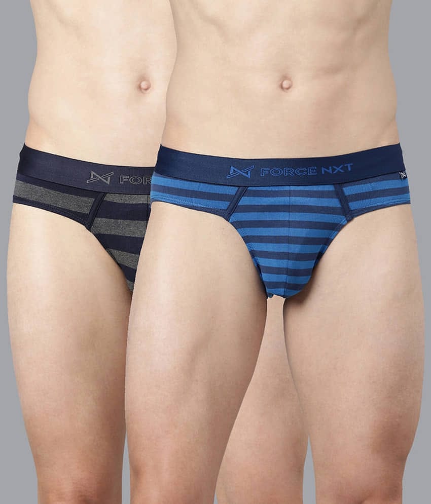 Force NXT Pack of 2 Cotton Briefs For Men's ( Multicolor )