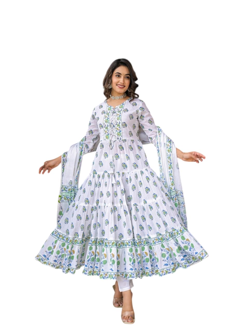 Designer Women’s Kurta Set with Dupatta | Trendy Printed Kurta with Matching Pants & Dupatta for All Occasions