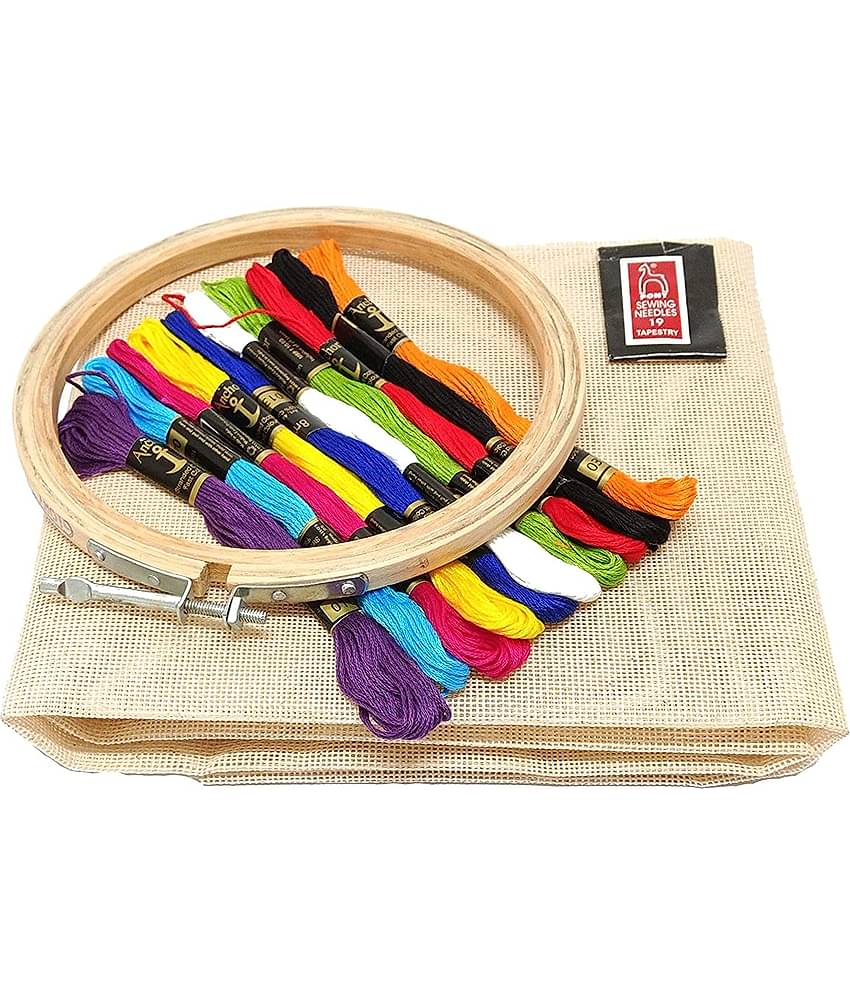 PRANSUNITA Other DIY Embroidery Kit for Beginners Includes Matty Canvas Cloth ( Pack of 1 )