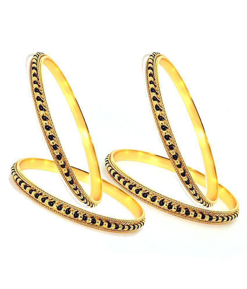 SHANKH-KRIVA®  Traditional Gold Plated Designer Bangles Jewellery For Women / Girls-10093 - None