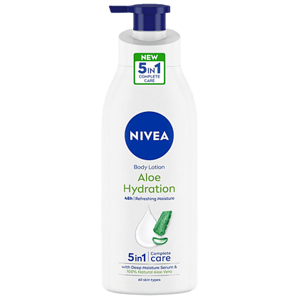 Nivea Aloe Hydration Body Lotion - Normal Skin, With Deep Moisture Serum & Aloe Vera, 48H Deep Moisture, 400 Ml