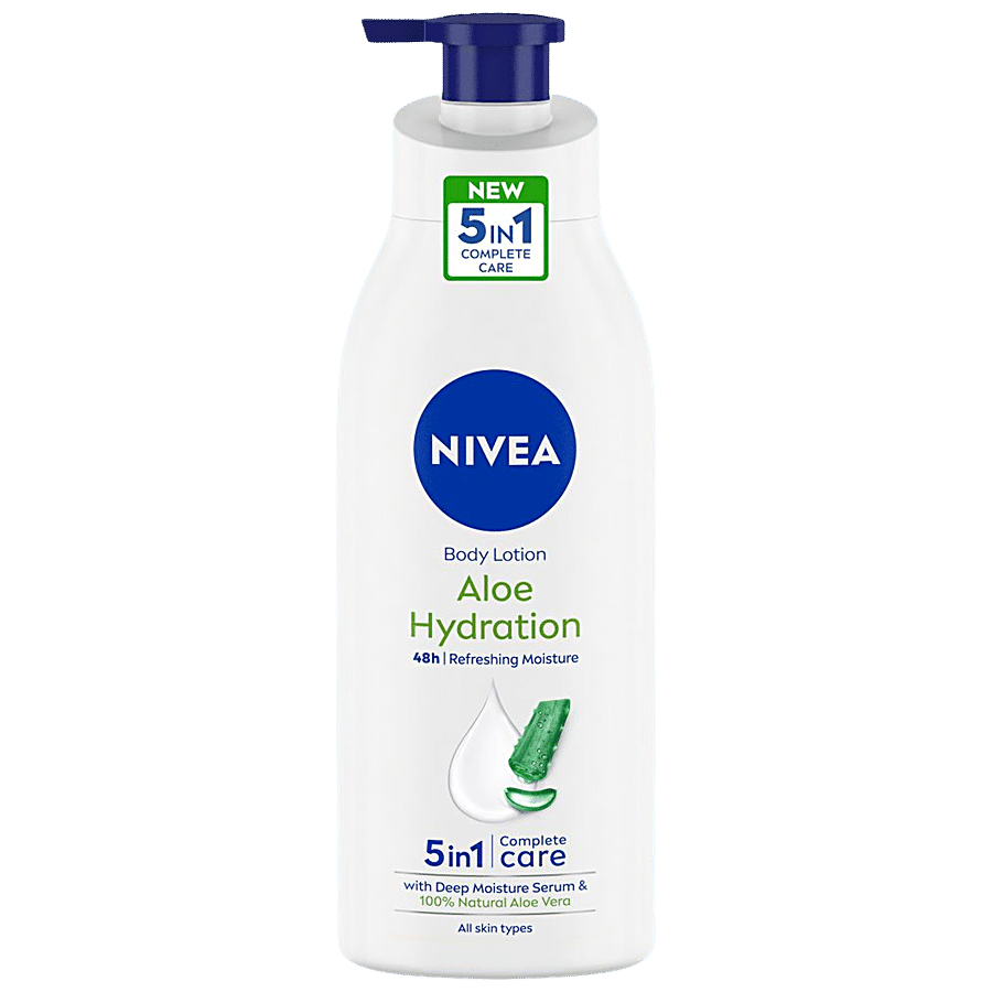 Nivea Aloe Hydration Body Lotion - Normal Skin, With Deep Moisture Serum & Aloe Vera, 48H Deep Moisture, 400 Ml