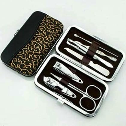 Stainless Steel Professional Manicure and Pedicure Kit - Home & Travel Nail Care Set (colour - multi) by Ruhi Import Store
