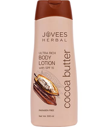 Jovees Herbal Cocoa Butter Hand & Body Lotion For Deep Nourishment, Hydrated Skin 300ml, (Pack of 1)