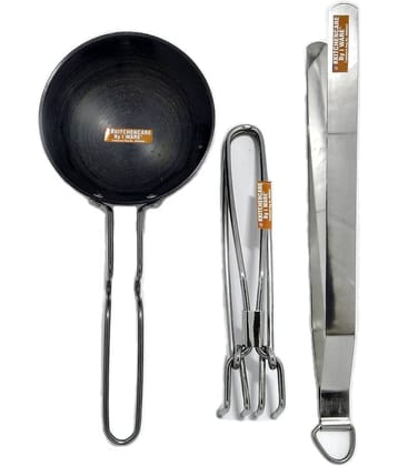 iWARE Hard Anodized Stainless Steel Tadka Pan Heavy Bottom without Lid 12 cm Diameter 0.5 Ltr