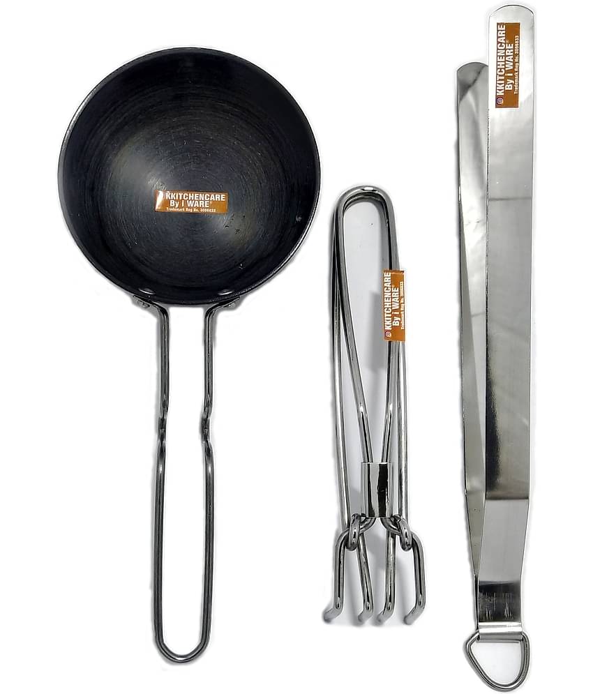 iWARE Hard Anodized Stainless Steel Tadka Pan Heavy Bottom without Lid 12 cm Diameter 0.5 Ltr