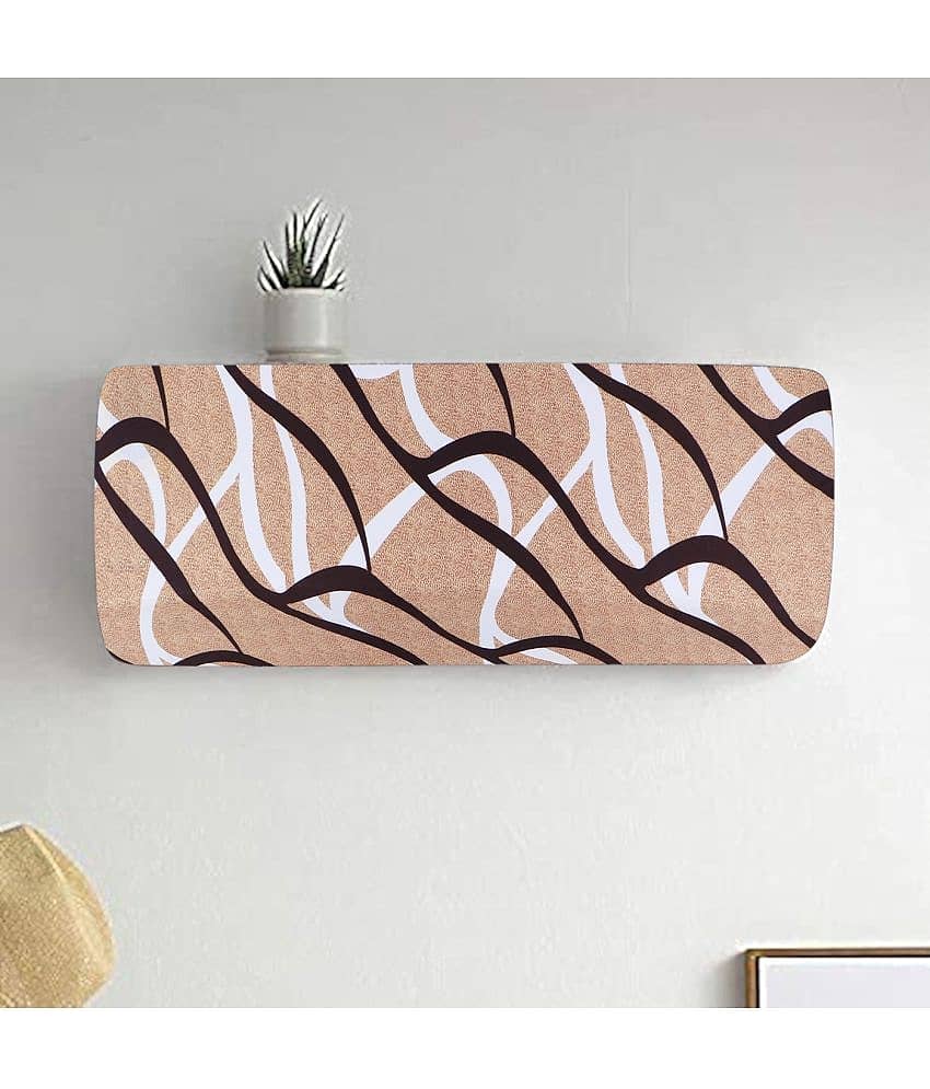 Single Polyester Blend Beige AC Cover for (1.5 to 2) Ton Split AC