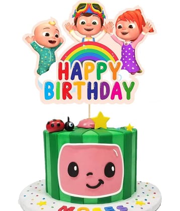 Zyozi Cake Topper for Birthday Happy Birthday Decorations for Baby and Kids Cake Topper