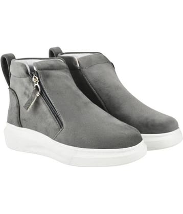 Shoetopia - Light Grey Women's Ankle Length Boots
